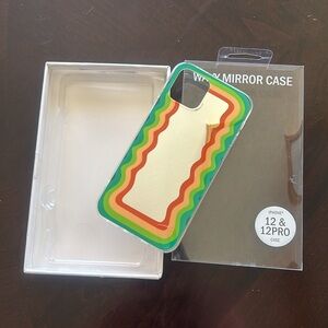 NWT Urban Outfitters IPhone 12 & 12 Pro Wavy Mirror Case